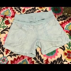 Athleta casual linen short w/knit waist 10, L